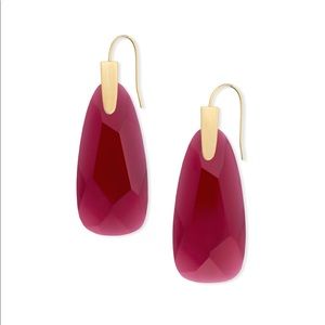 Kendra Scott - Maize Gold Drop Earrings In Berry